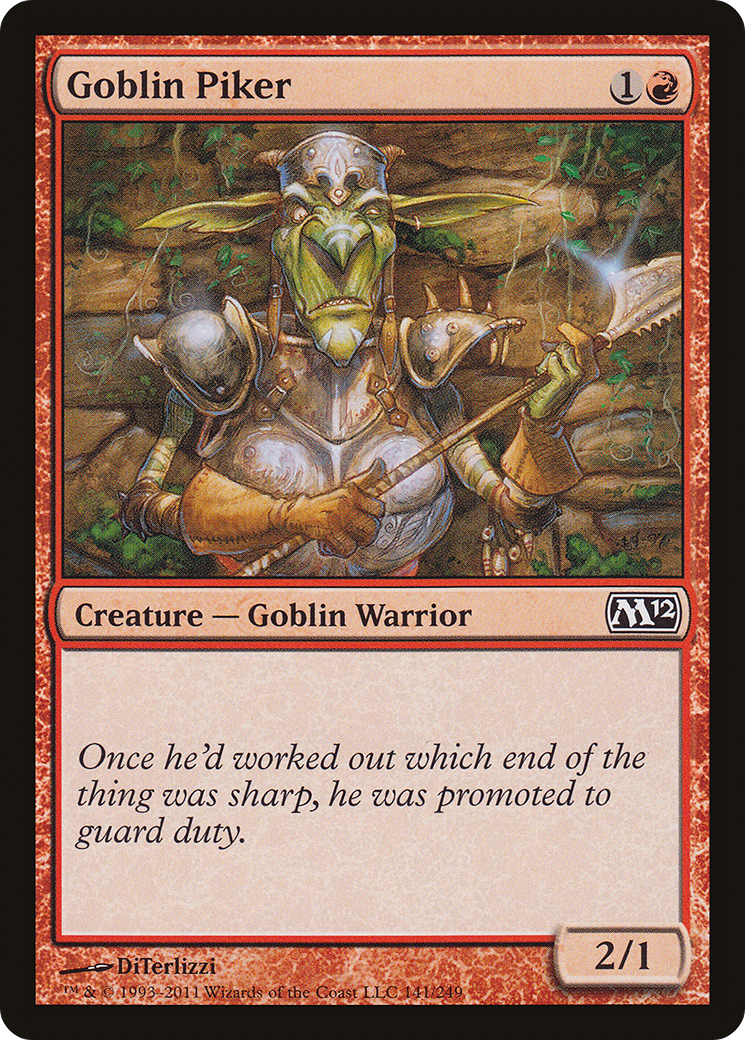 Goblin Piker (M12-141) - Magic 2012 - Premium MTG Single from Wizards of the Coast - Just $0.08! Shop now at Game Crave Tournament Store