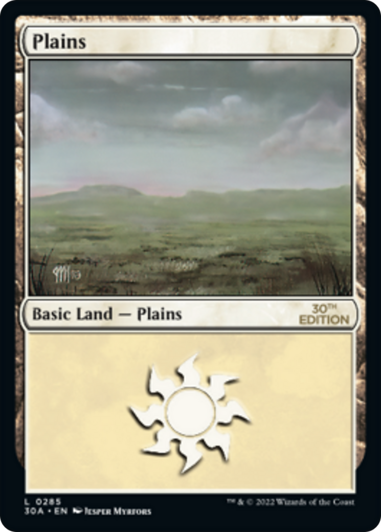Plains (30A-285) - 30th Anniversary Edition - Premium MTG Single from Wizards of the Coast - Just $0.20! Shop now at Game Crave Tournament Store