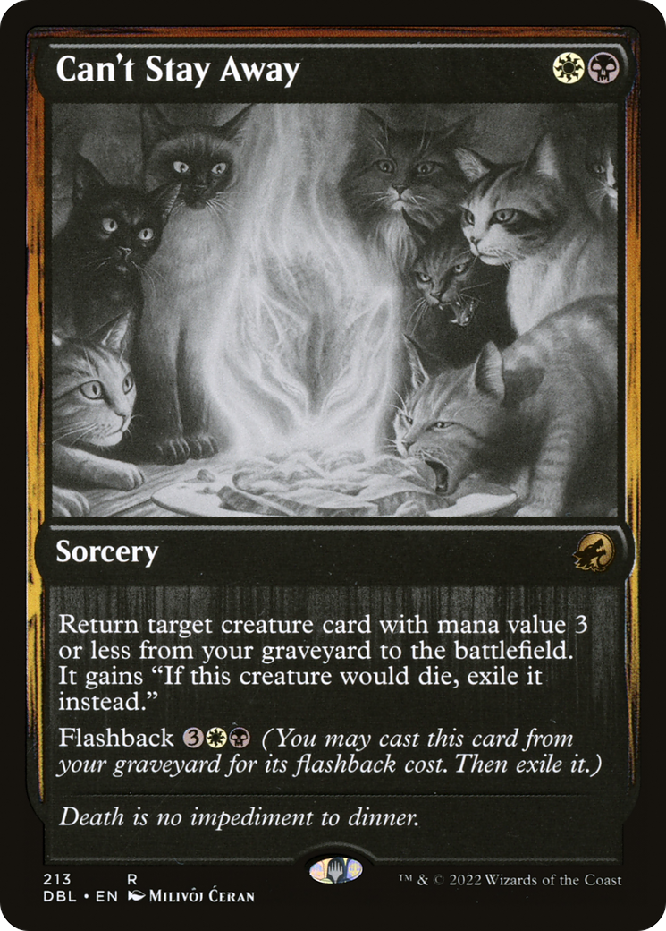 Can't Stay Away (DBL-213) - Innistrad: Double Feature - Premium MTG Single from Wizards of the Coast - Just $0.08! Shop now at Game Crave Tournament Store