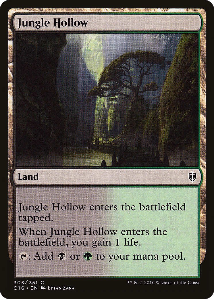 Jungle Hollow (C16-303) - Commander 2016 - Premium MTG Single from Wizards of the Coast - Just $0.25! Shop now at Game Crave Tournament Store