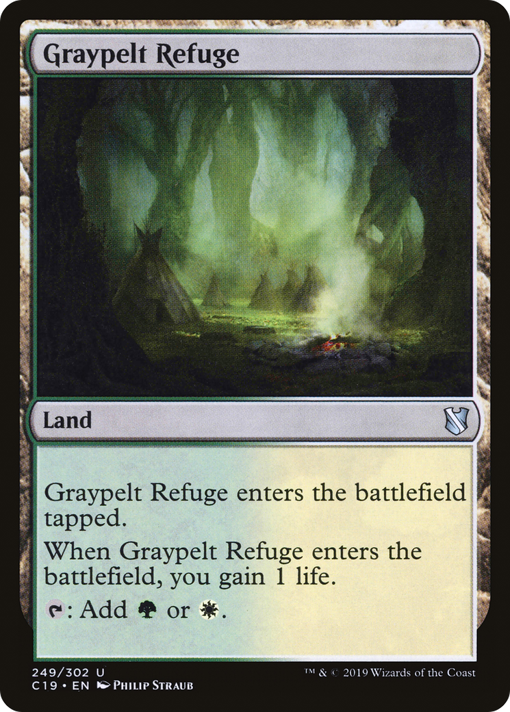 Graypelt Refuge (C19-249) - Commander 2019 - Premium MTG Single from Wizards of the Coast - Just $0.08! Shop now at Game Crave Tournament Store