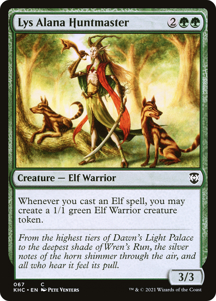 Lys Alana Huntmaster (KHC-067) - Kaldheim Commander - Premium MTG Single from Wizards of the Coast - Just $0.28! Shop now at Game Crave Tournament Store
