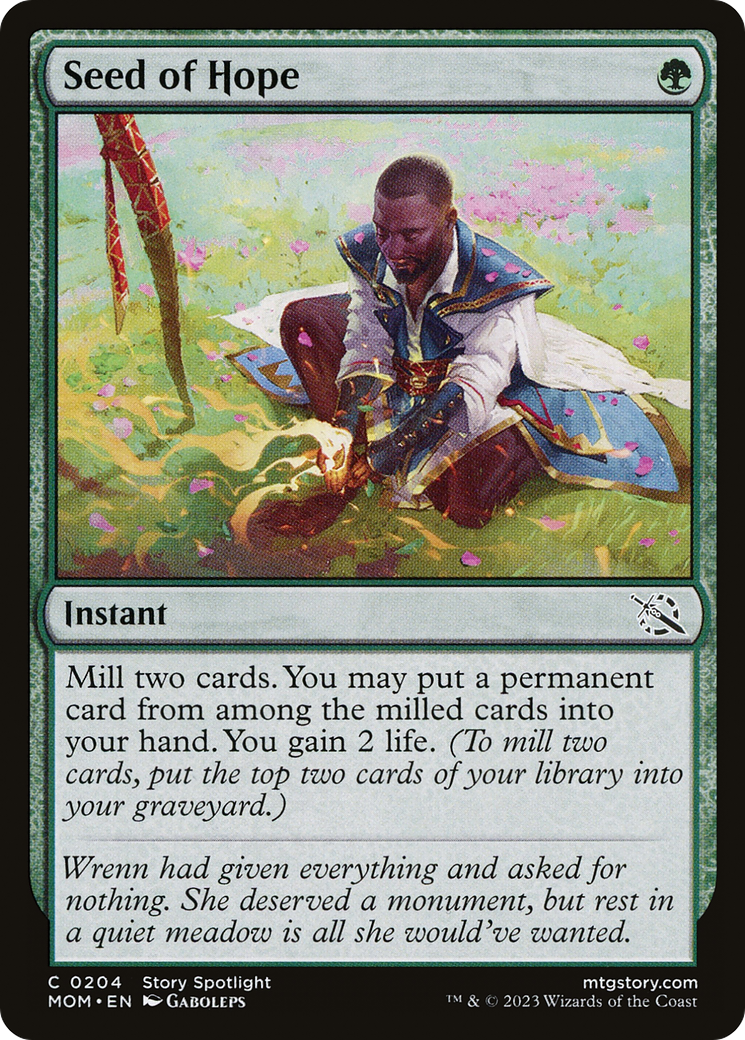 Seed of Hope (MOM-204) - March of the Machine - Premium MTG Single from Wizards of the Coast - Just $0.08! Shop now at Game Crave Tournament Store
