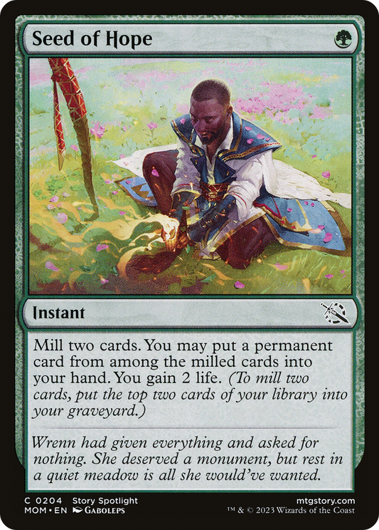 Seed of Hope (MOM-204) - March of the Machine - Premium MTG Single from Wizards of the Coast - Just $0.08! Shop now at Game Crave Tournament Store