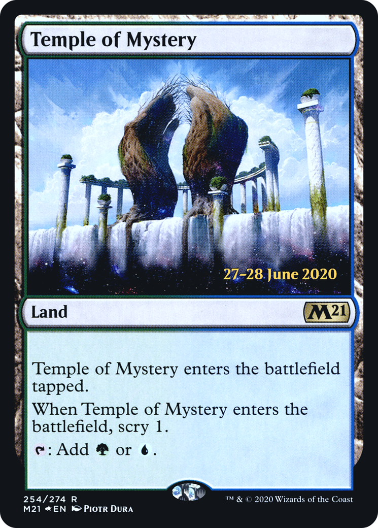 Temple of Mystery (PM21-254S) - Core Set 2021 Promos Foil - Premium MTG Single from Wizards of the Coast - Just $0.16! Shop now at Game Crave Tournament Store