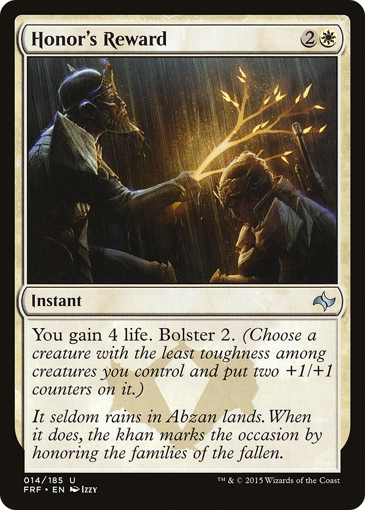 Honor's Reward (FRF-014) - Fate Reforged Foil - Premium MTG Single from Wizards of the Coast - Just $0.08! Shop now at Game Crave Tournament Store