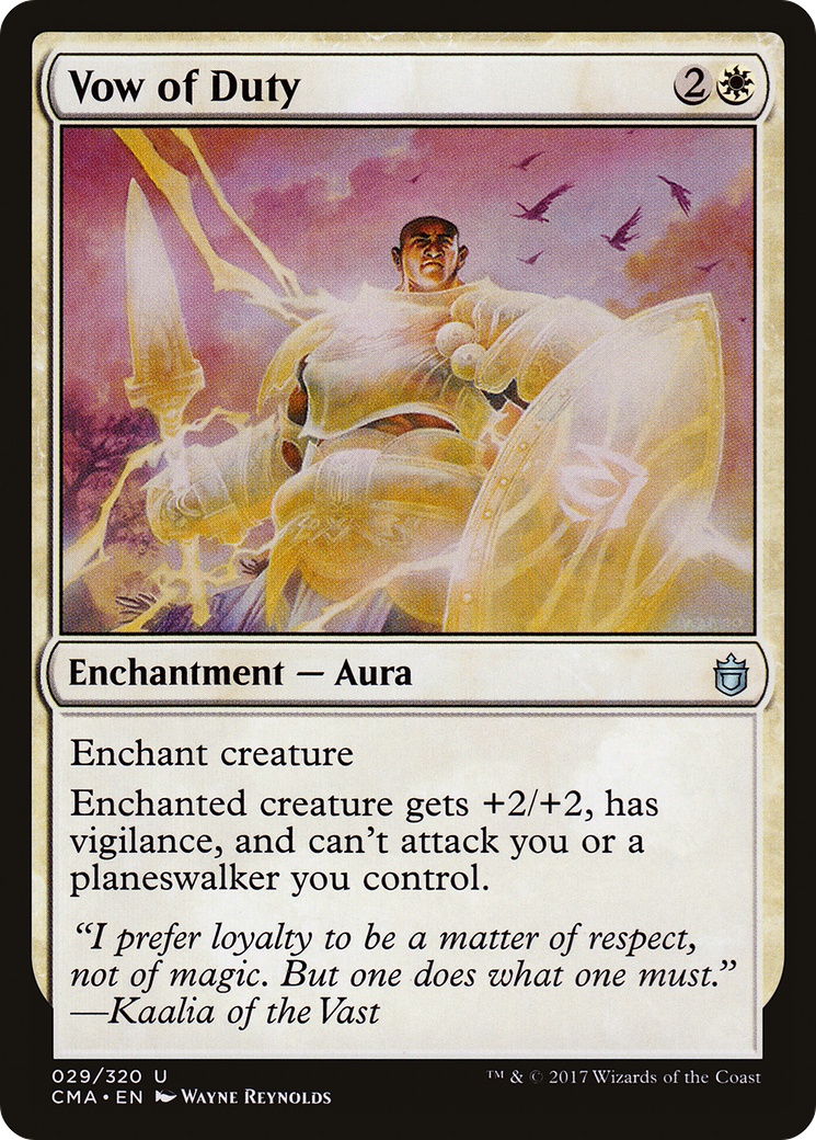 Vow of Duty (CMA-029) - Commander Anthology - Premium MTG Single from Wizards of the Coast - Just $0.08! Shop now at Game Crave Tournament Store