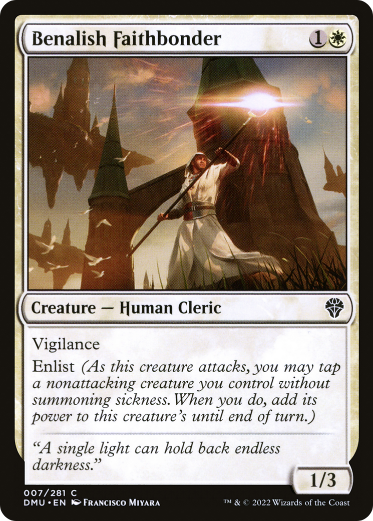 Benalish Faithbonder (DMU-007) - Dominaria United - Premium MTG Single from Wizards of the Coast - Just $0.08! Shop now at Game Crave Tournament Store