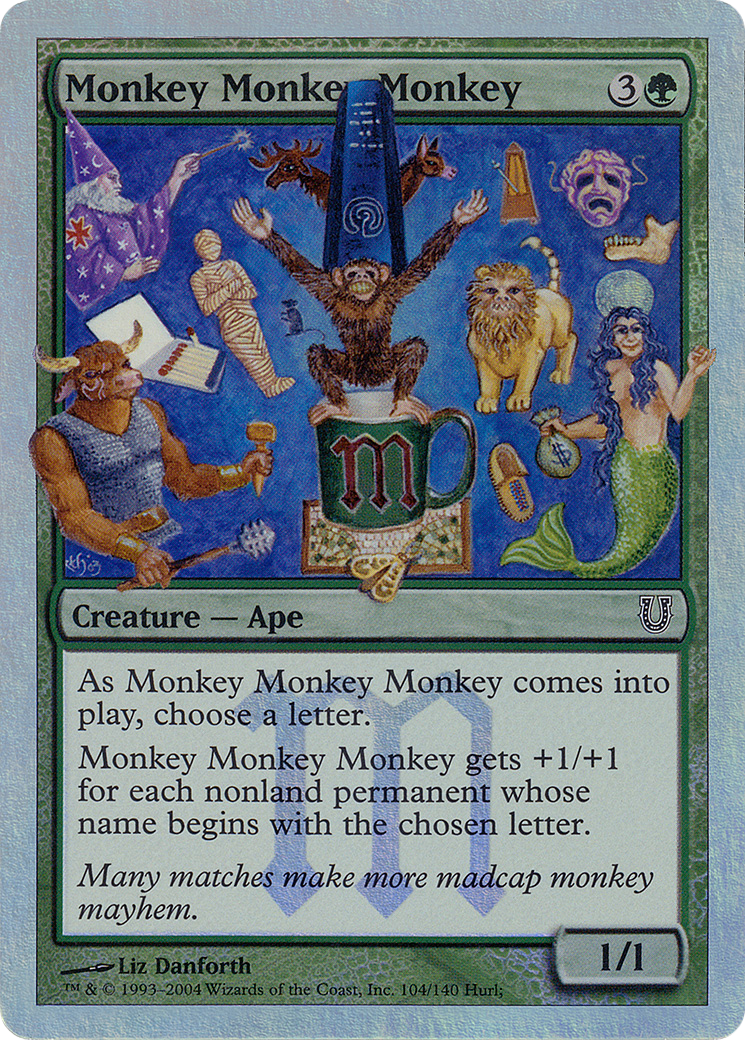 Monkey Monkey Monkey (UNH-104★) - Unhinged Foil - Premium MTG Single from Wizards of the Coast - Just $2.22! Shop now at Game Crave Tournament Store