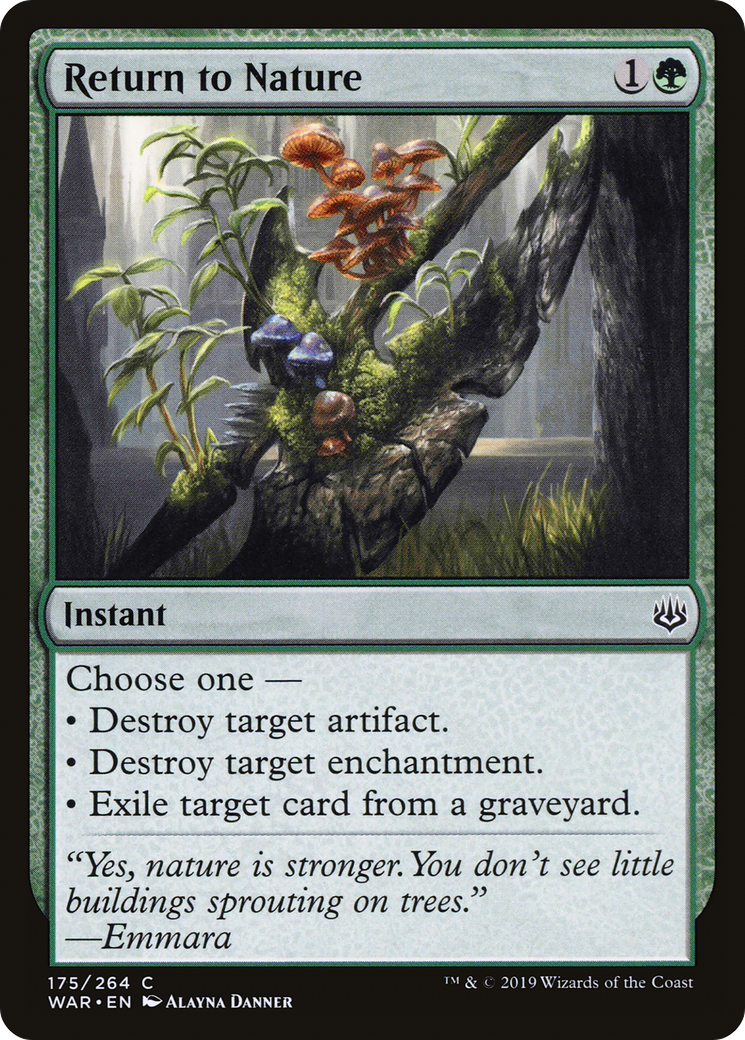 Return to Nature (WAR-175) - War of the Spark - Premium MTG Single from Wizards of the Coast - Just $0.08! Shop now at Game Crave Tournament Store