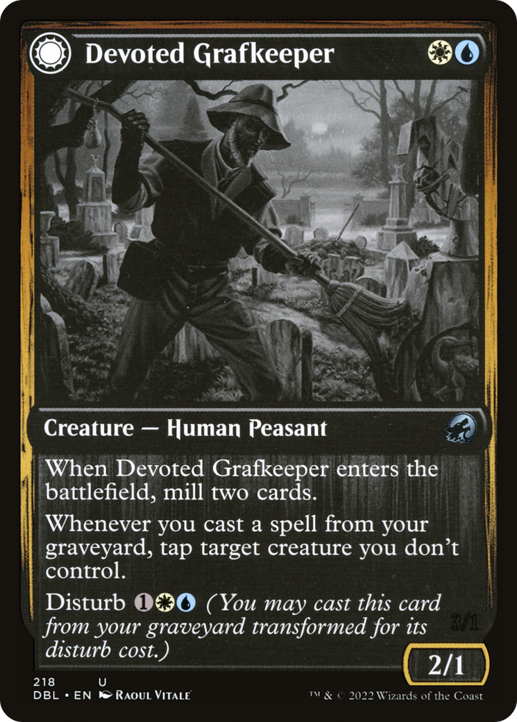 Devoted Grafkeeper // Departed Soulkeeper (DBL-218) - Innistrad: Double Feature: (Double Faced Transform) - Premium MTG Single from Wizards of the Coast - Just $0.08! Shop now at Game Crave Tournament Store