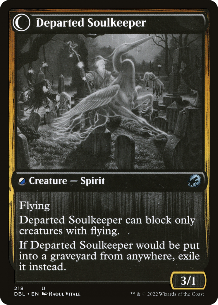 Devoted Grafkeeper // Departed Soulkeeper (DBL-218) - Innistrad: Double Feature: (Double Faced Transform) Foil - Premium MTG Single from Wizards of the Coast - Just $0.08! Shop now at Game Crave Tournament Store