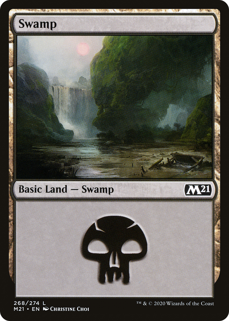 Swamp (M21-268) - Core Set 2021 Foil - Premium MTG Single from Wizards of the Coast - Just $0.08! Shop now at Game Crave Tournament Store