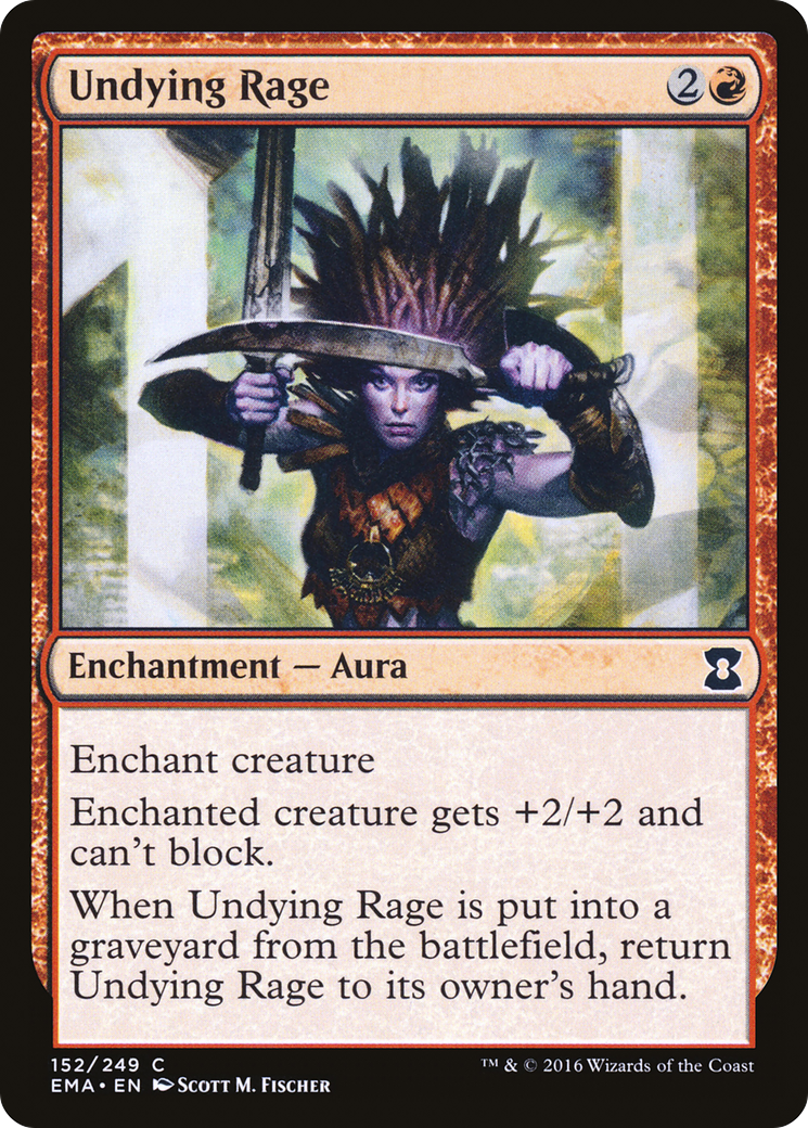 Undying Rage (EMA-152) - Eternal Masters Foil - Premium MTG Single from Wizards of the Coast - Just $0.08! Shop now at Game Crave Tournament Store