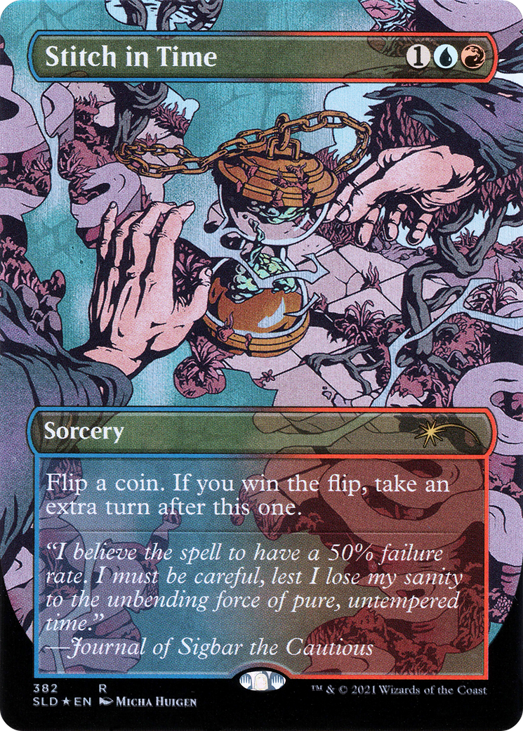 Stitch in Time // Stitch in Time (SLD-382) - Secret Lair Drop (Borderless) Foil - Premium MTG Single from Wizards of the Coast - Just $1.55! Shop now at Game Crave Tournament Store