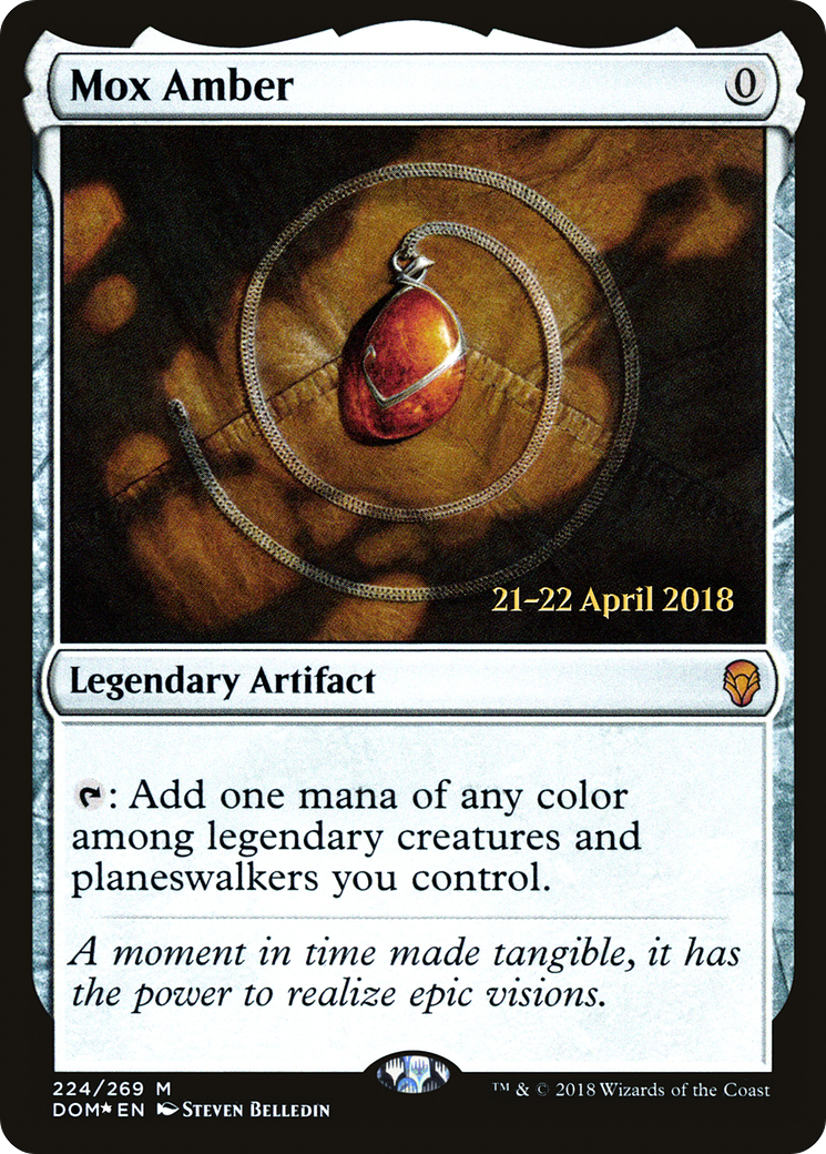 Mox Amber (PDOM-224S) - Dominaria Promos Foil - Premium MTG Single from Wizards of the Coast - Just $22.04! Shop now at Game Crave Tournament Store