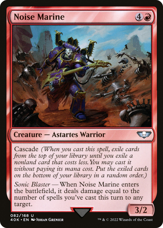 Noise Marine (40K-082) - Warhammer 40,000 Commander - Premium MTG Single from Wizards of the Coast - Just $2.10! Shop now at Game Crave Tournament Store
