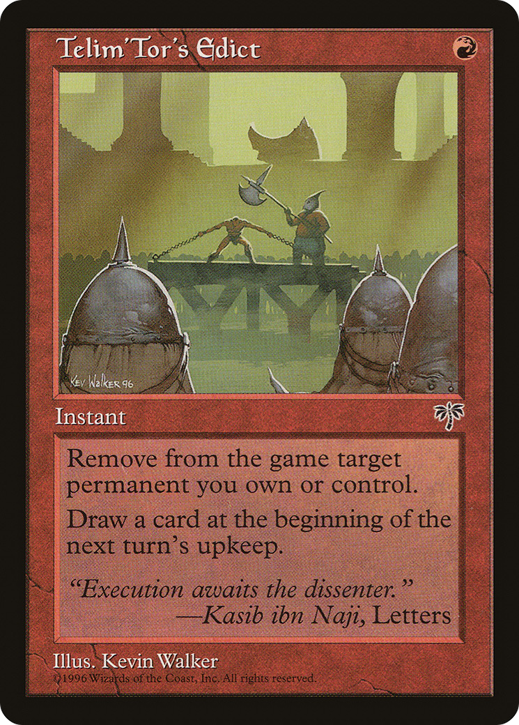 Telim'Tor's Edict (MIR-198) - Mirage - Premium MTG Single from Wizards of the Coast - Just $1.15! Shop now at Game Crave Tournament Store