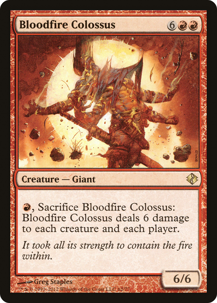 Bloodfire Colossus (DDI-062) - Duel Decks: Venser vs. Koth - Premium MTG Single from Wizards of the Coast - Just $0.23! Shop now at Game Crave Tournament Store