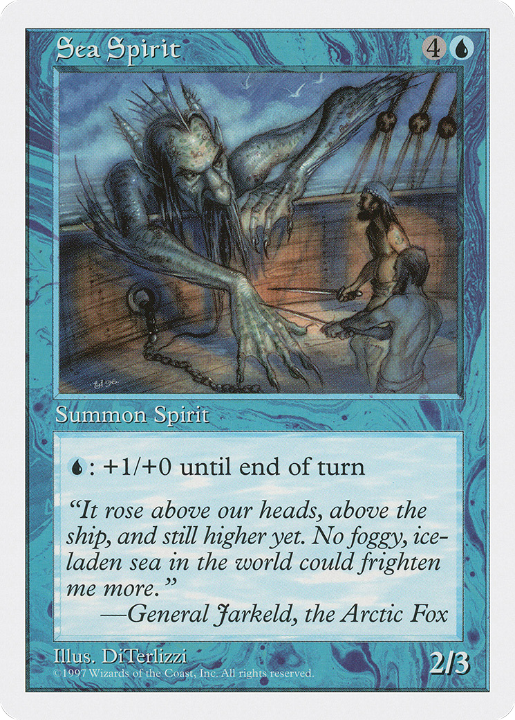 Sea Spirit (5ED-119) - Fifth Edition - Premium MTG Single from Wizards of the Coast - Just $0.08! Shop now at Game Crave Tournament Store