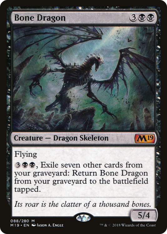 Bone Dragon (M19-088) - Core Set 2019 - Premium MTG Single from Wizards of the Coast - Just $0.13! Shop now at Game Crave Tournament Store
