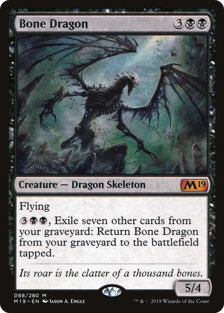Bone Dragon (M19-088) - Core Set 2019 Foil - Premium MTG Single from Wizards of the Coast - Just $0.43! Shop now at Game Crave Tournament Store