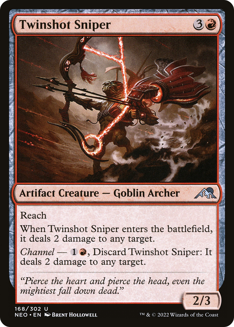 Twinshot Sniper (NEO-168) - Kamigawa: Neon Dynasty - Premium MTG Single from Wizards of the Coast - Just $0.08! Shop now at Game Crave Tournament Store