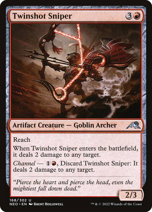 Twinshot Sniper (NEO-168) - Kamigawa: Neon Dynasty - Premium MTG Single from Wizards of the Coast - Just $0.08! Shop now at Game Crave Tournament Store