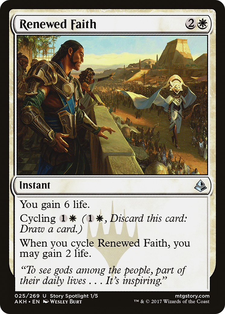 Renewed Faith (AKH-025) - Amonkhet - Premium MTG Single from Wizards of the Coast - Just $0.25! Shop now at Game Crave Tournament Store