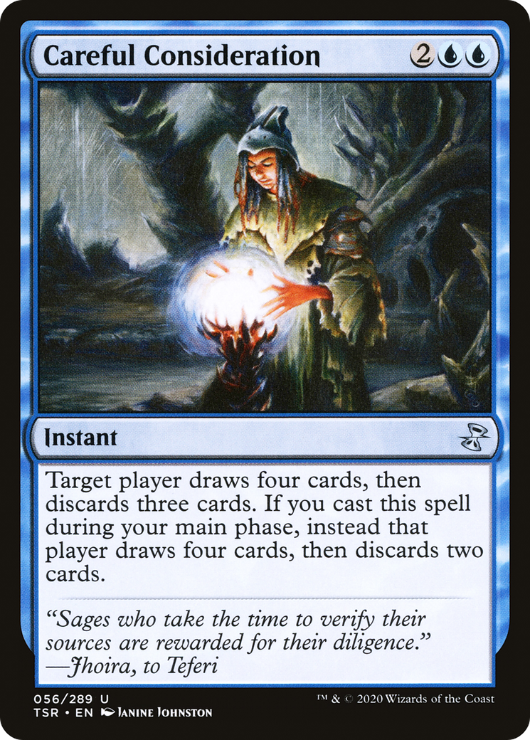Careful Consideration (TSR-056) - Time Spiral Remastered Foil - Premium MTG Single from Wizards of the Coast - Just $0.09! Shop now at Game Crave Tournament Store