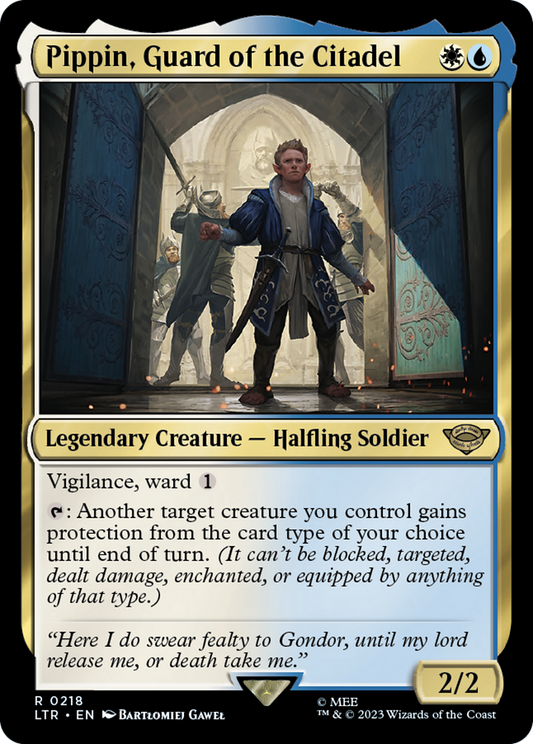 Pippin, Guard of the Citadel (LTR-218) - The Lord of the Rings: Tales of Middle-earth - Premium MTG Single from Wizards of the Coast - Just $0.10! Shop now at Game Crave Tournament Store