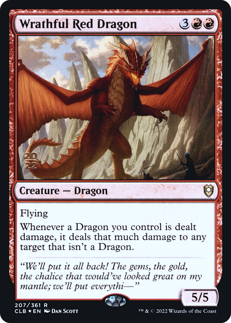 Wrathful Red Dragon (PCLB-207S) - Battle for Baldur's Gate Promos Foil - Premium MTG Single from Wizards of the Coast - Just $4.69! Shop now at Game Crave Tournament Store