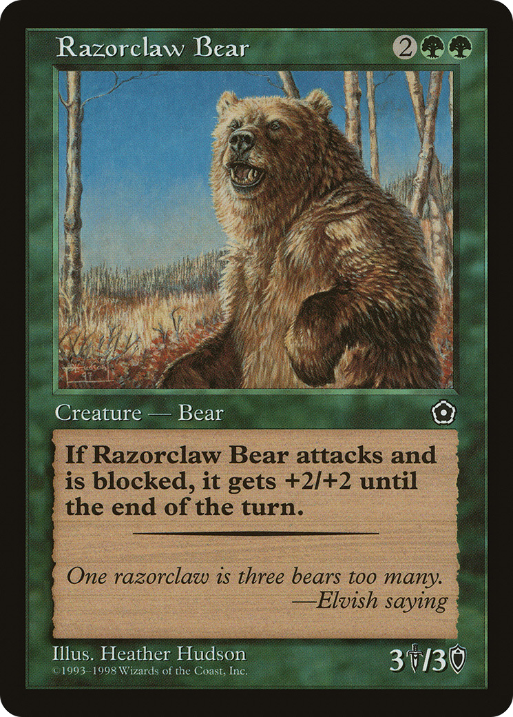 Razorclaw Bear (P02-142) - Portal Second Age - Premium MTG Single from Wizards of the Coast - Just $9.20! Shop now at Game Crave Tournament Store