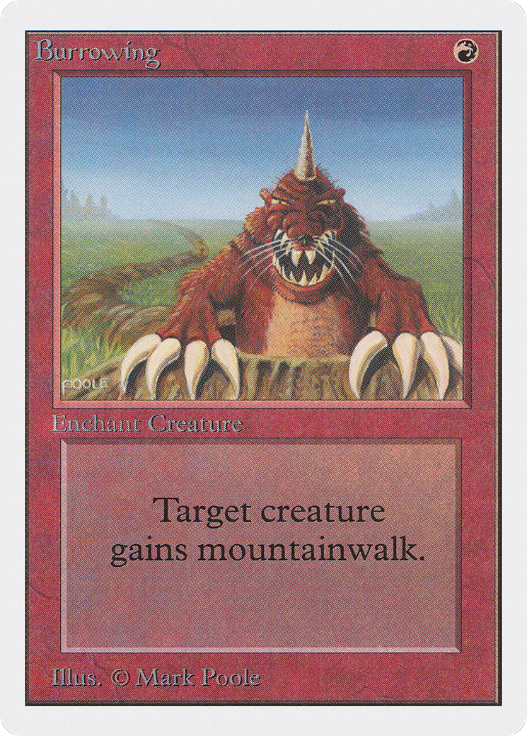 Burrowing (2ED-139) - Unlimited Edition - Premium MTG Single from Wizards of the Coast - Just $0.51! Shop now at Game Crave Tournament Store