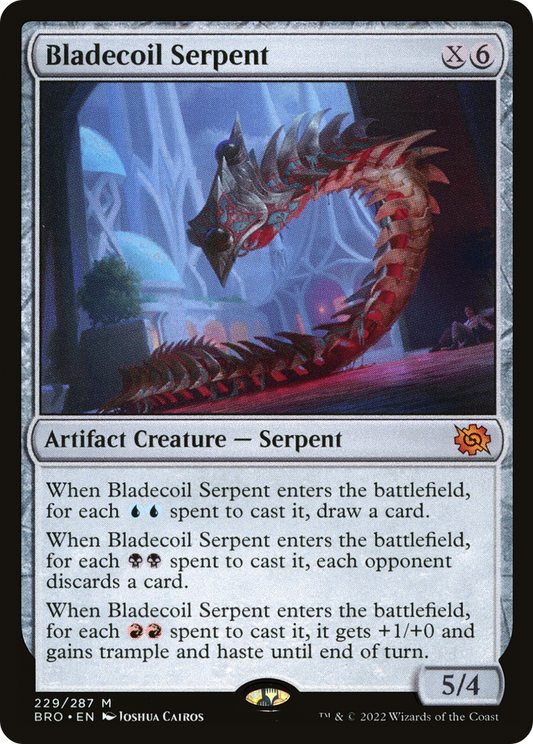 Bladecoil Serpent (BRO-229) - The Brothers' War - Premium MTG Single from Wizards of the Coast - Just $0.25! Shop now at Game Crave Tournament Store