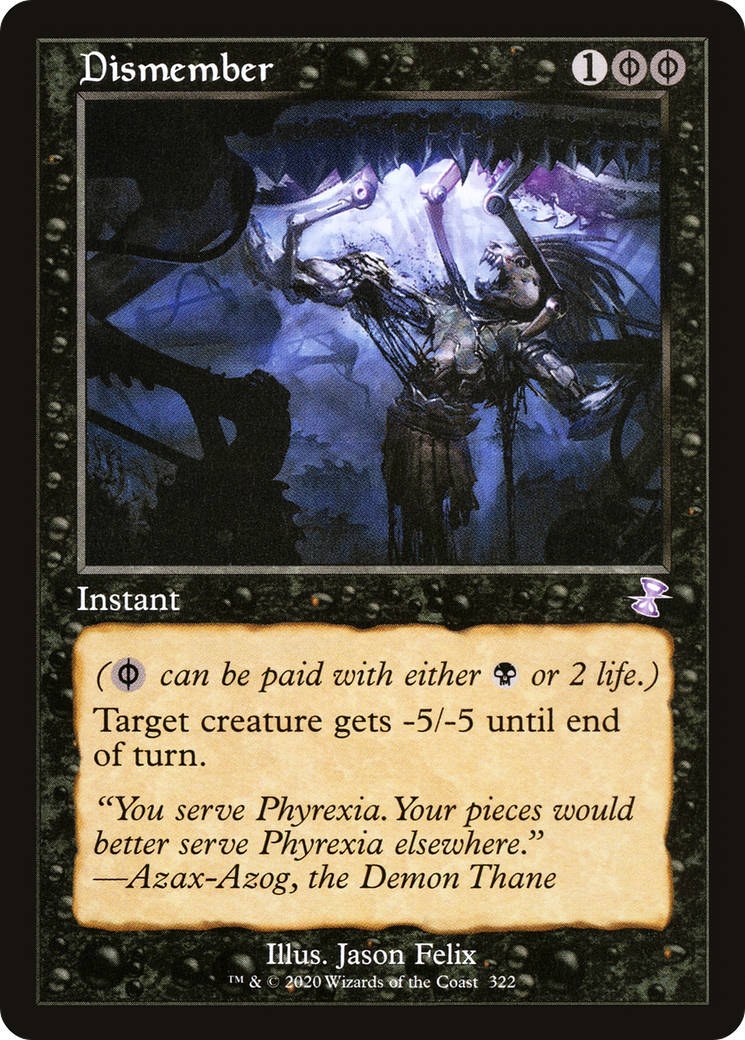 Dismember (TSR-322) - Time Spiral Remastered - Premium MTG Single from Wizards of the Coast - Just $1.62! Shop now at Game Crave Tournament Store