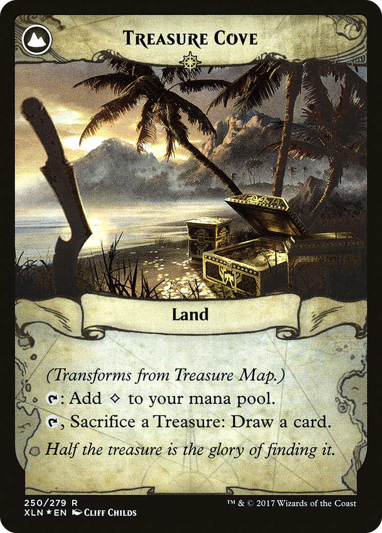 Treasure Map // Treasure Cove (PXLN-250S) - Ixalan Promos: (compasslanddfc) Foil - Premium MTG Single from Wizards of the Coast - Just $2.10! Shop now at Game Crave Tournament Store