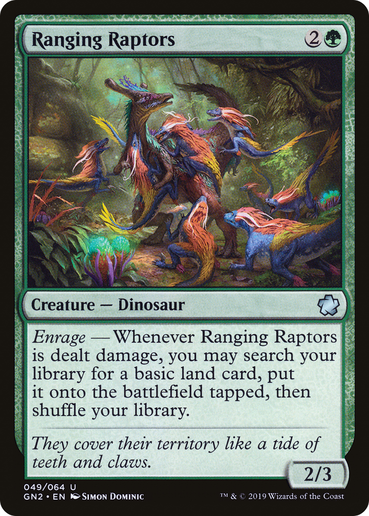 Ranging Raptors (GN2-049) - Game Night 2019 - Premium MTG Single from Wizards of the Coast - Just $0.55! Shop now at Game Crave Tournament Store