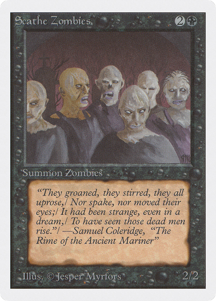 Scathe Zombies (2ED-126) - Unlimited Edition - Premium MTG Single from Wizards of the Coast - Just $0.78! Shop now at Game Crave Tournament Store