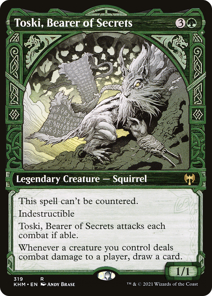 Toski, Bearer of Secrets (KHM-319) - Kaldheim: (Showcase) Foil - Premium MTG Single from Wizards of the Coast - Just $4.66! Shop now at Game Crave Tournament Store