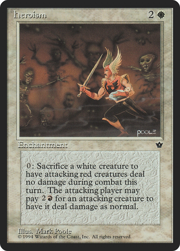 Heroism (FEM-006) - Fallen Empires - Premium MTG Single from Wizards of the Coast - Just $0.08! Shop now at Game Crave Tournament Store
