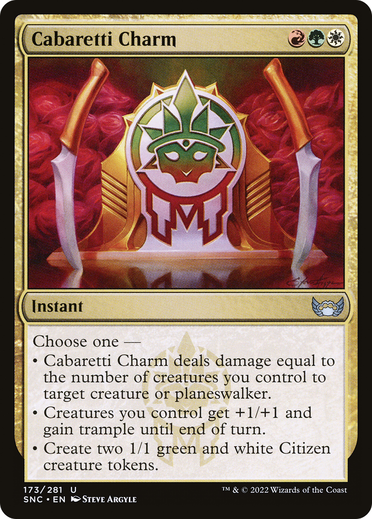 Cabaretti Charm (SNC-173) - Streets of New Capenna Foil - Premium MTG Single from Wizards of the Coast - Just $0.08! Shop now at Game Crave Tournament Store