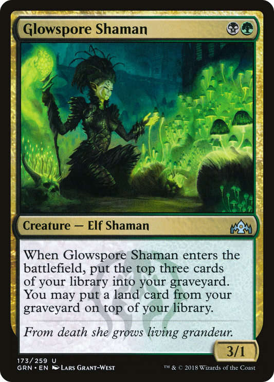Glowspore Shaman (GRN-173) - Guilds of Ravnica - Premium MTG Single from Wizards of the Coast - Just $0.25! Shop now at Game Crave Tournament Store