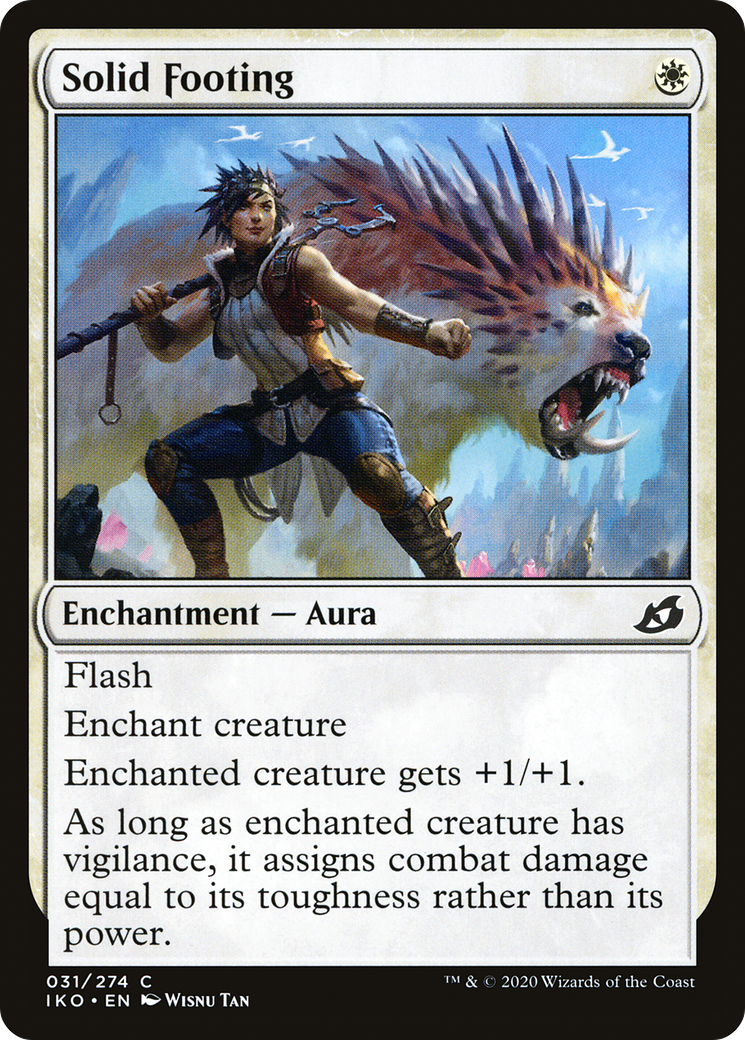Solid Footing (IKO-031) - Ikoria: Lair of Behemoths Foil - Premium MTG Single from Wizards of the Coast - Just $0.08! Shop now at Game Crave Tournament Store