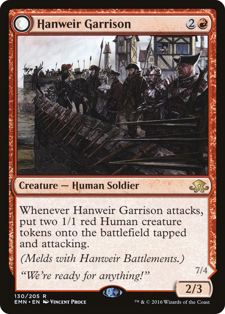 Hanweir Garrison (EMN-130A) - Eldritch Moon: (mooneldrazidfc) Foil - Premium MTG Single from Wizards of the Coast - Just $1.07! Shop now at Game Crave Tournament Store