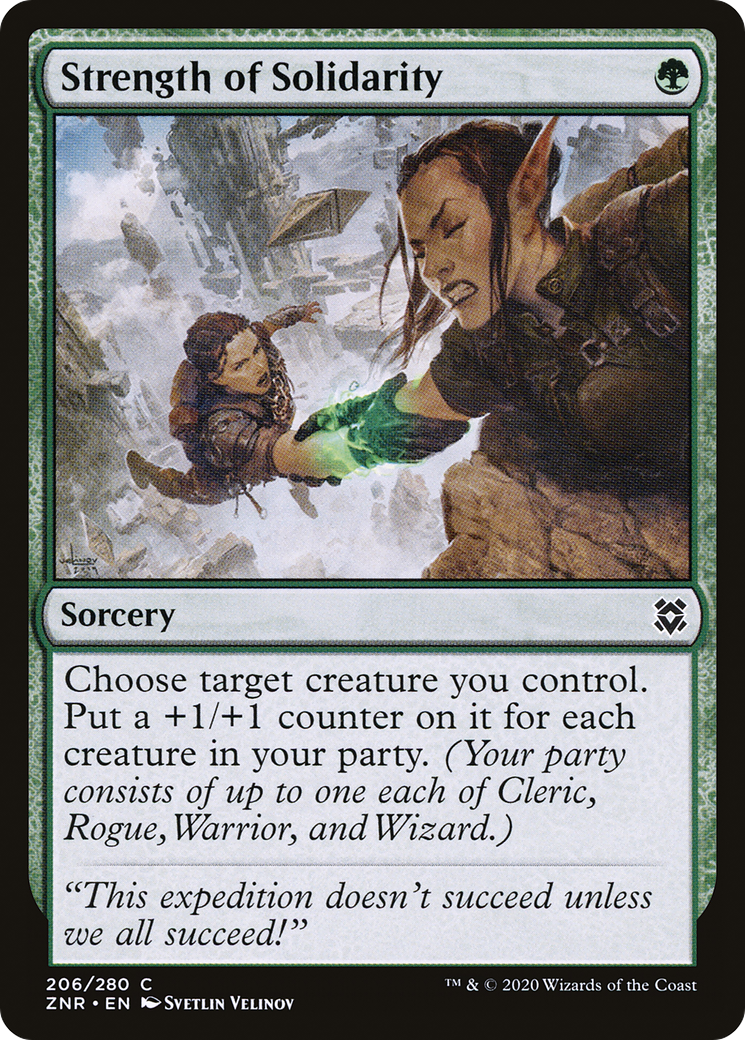 Strength of Solidarity (ZNR-206) - Zendikar Rising Foil - Premium MTG Single from Wizards of the Coast - Just $0.08! Shop now at Game Crave Tournament Store