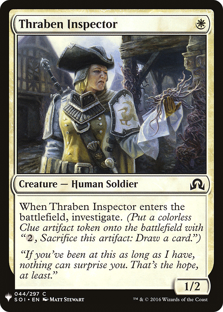 Thraben Inspector (MB1-260) - Mystery Booster - Premium MTG Single from Wizards of the Coast - Just $0.08! Shop now at Game Crave Tournament Store
