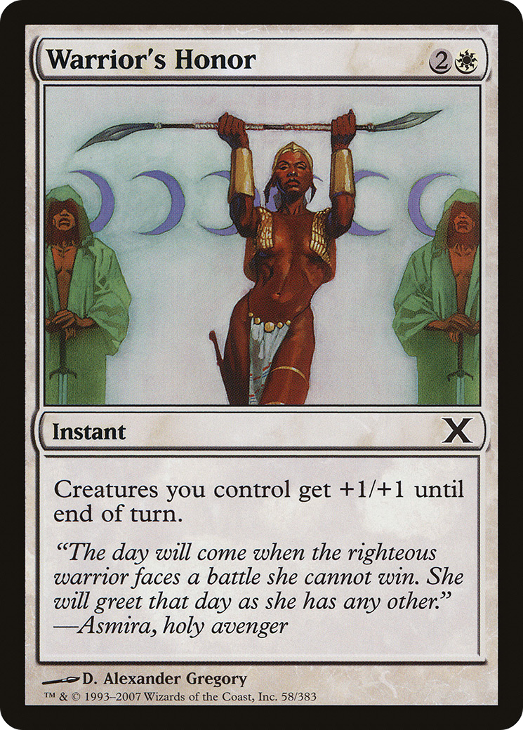 Warrior's Honor (10E-058) - Tenth Edition - Premium MTG Single from Wizards of the Coast - Just $0.08! Shop now at Game Crave Tournament Store
