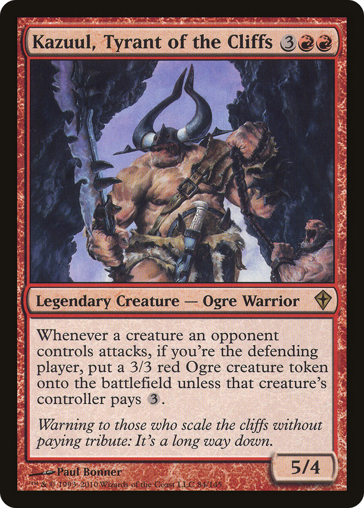 Kazuul, Tyrant of the Cliffs (WWK-084) - Worldwake Foil - Premium MTG Single from Wizards of the Coast - Just $1.16! Shop now at Game Crave Tournament Store