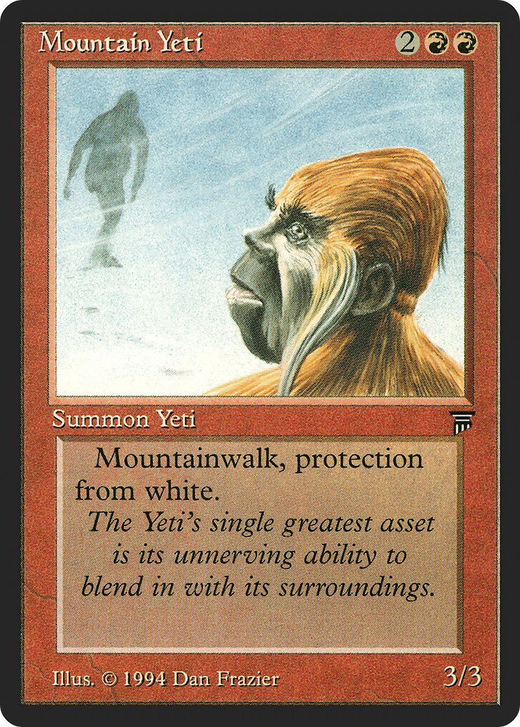 Mountain Yeti (LEG-159) - Legends - Premium MTG Single from Wizards of the Coast - Just $0.65! Shop now at Game Crave Tournament Store